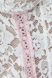 White Lace Straps Bustier Top