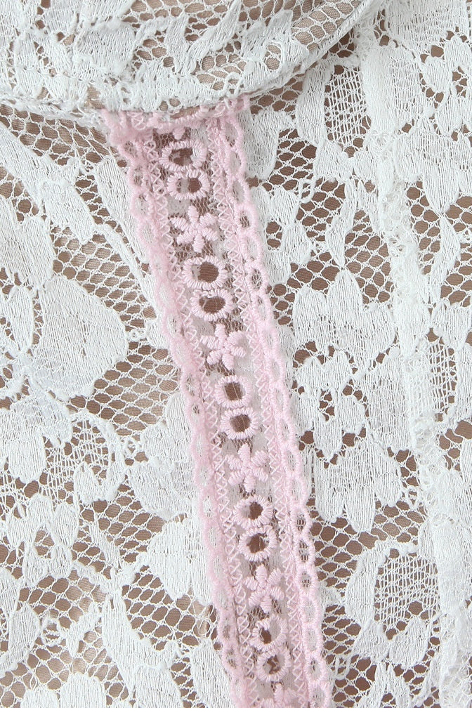 White Lace Straps Bustier Top