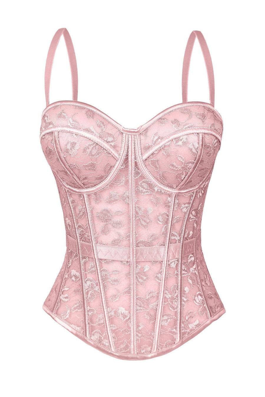Apricot Sweetheart Lace Corset Top