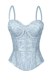 Apricot Sweetheart Lace Corset Top