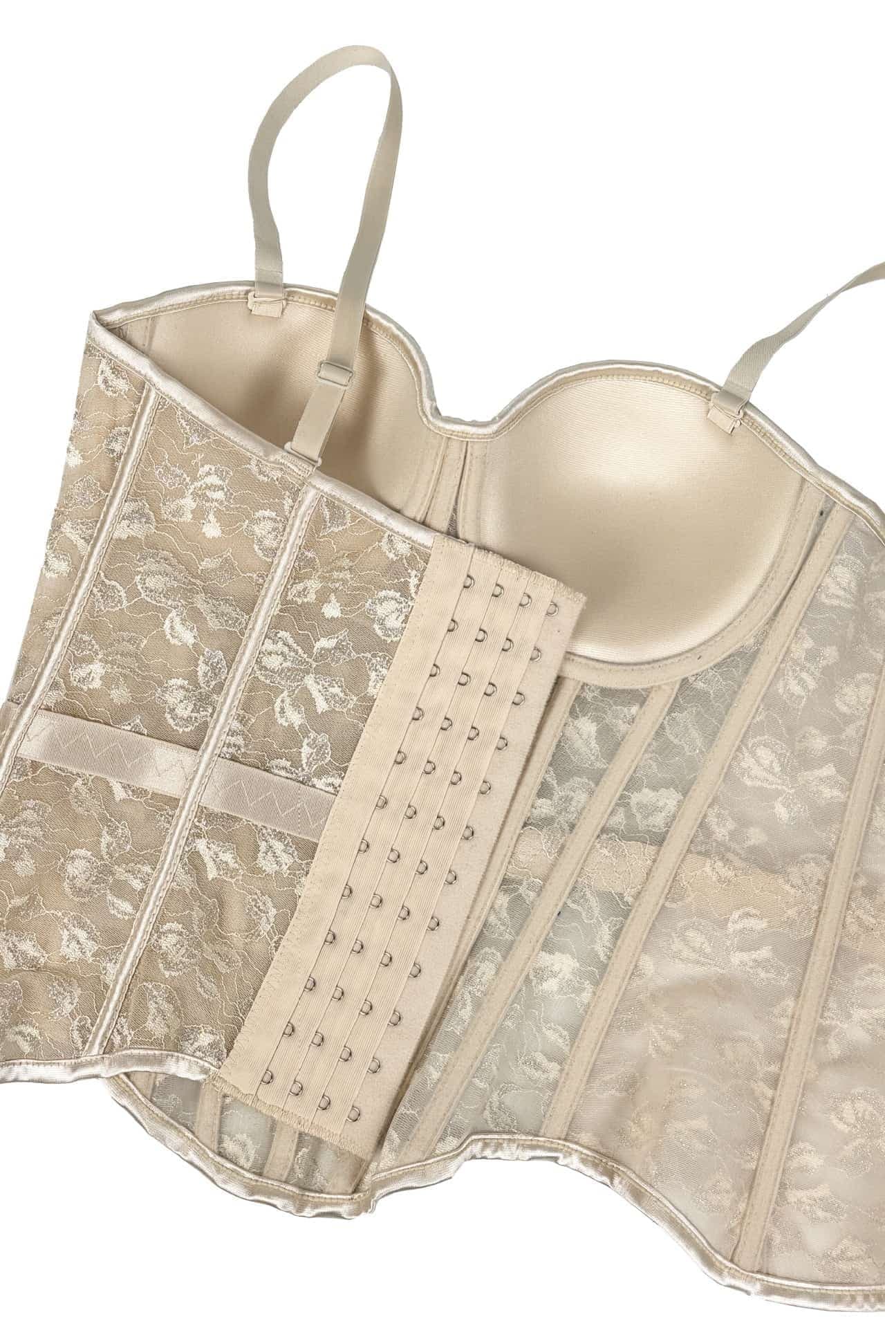 Apricot Sweetheart Lace Corset Top