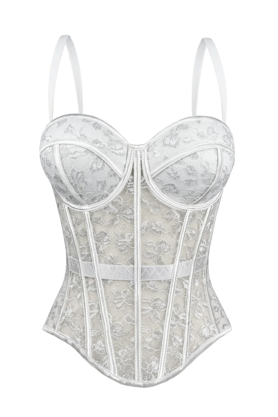 Apricot Sweetheart Lace Corset Top