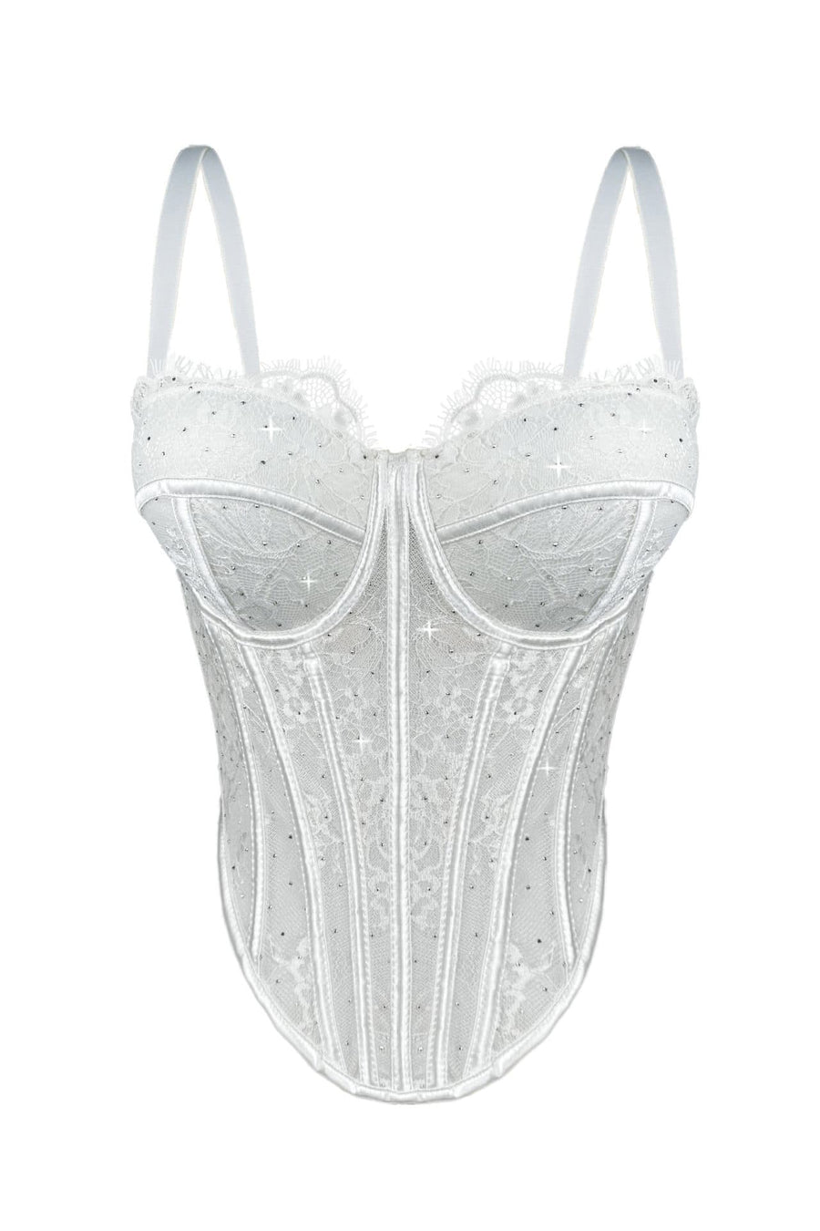 Red Lace Sweetheart Bustier Corset Top