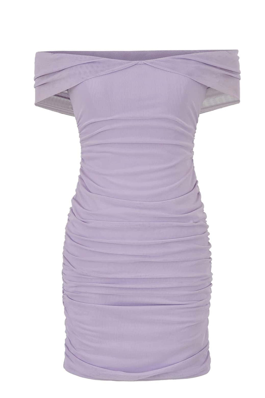 Off the Shoulder Purple Bodycon Short Dress