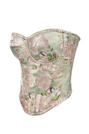 Floral Print Sweetheart Corset Top