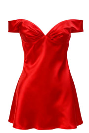 Off the Shoulder Pink A-line Short Dress