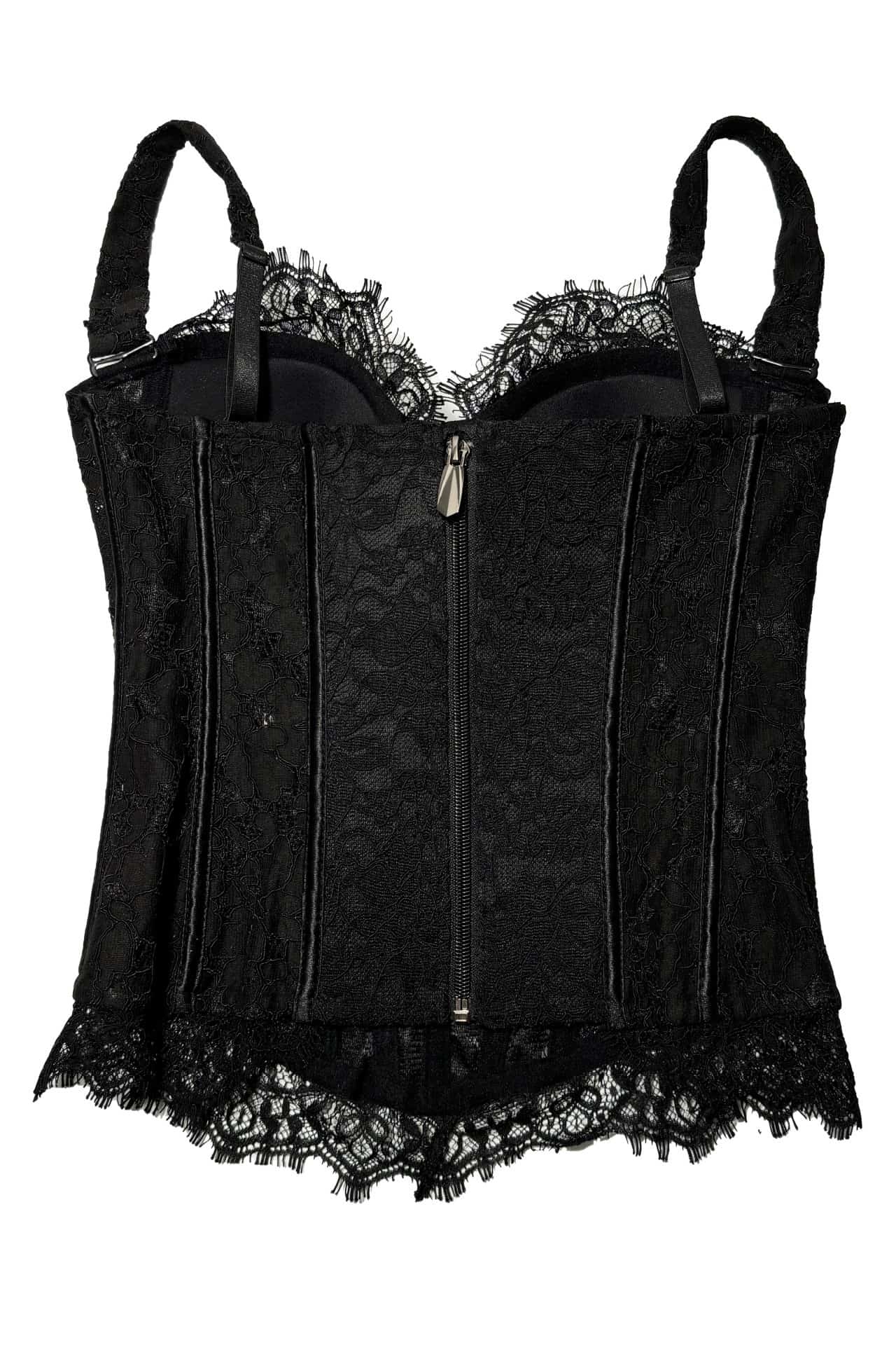 Black Floral Lace Corset Dress