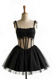 Pink Appliques Corset A-line Princess Dress