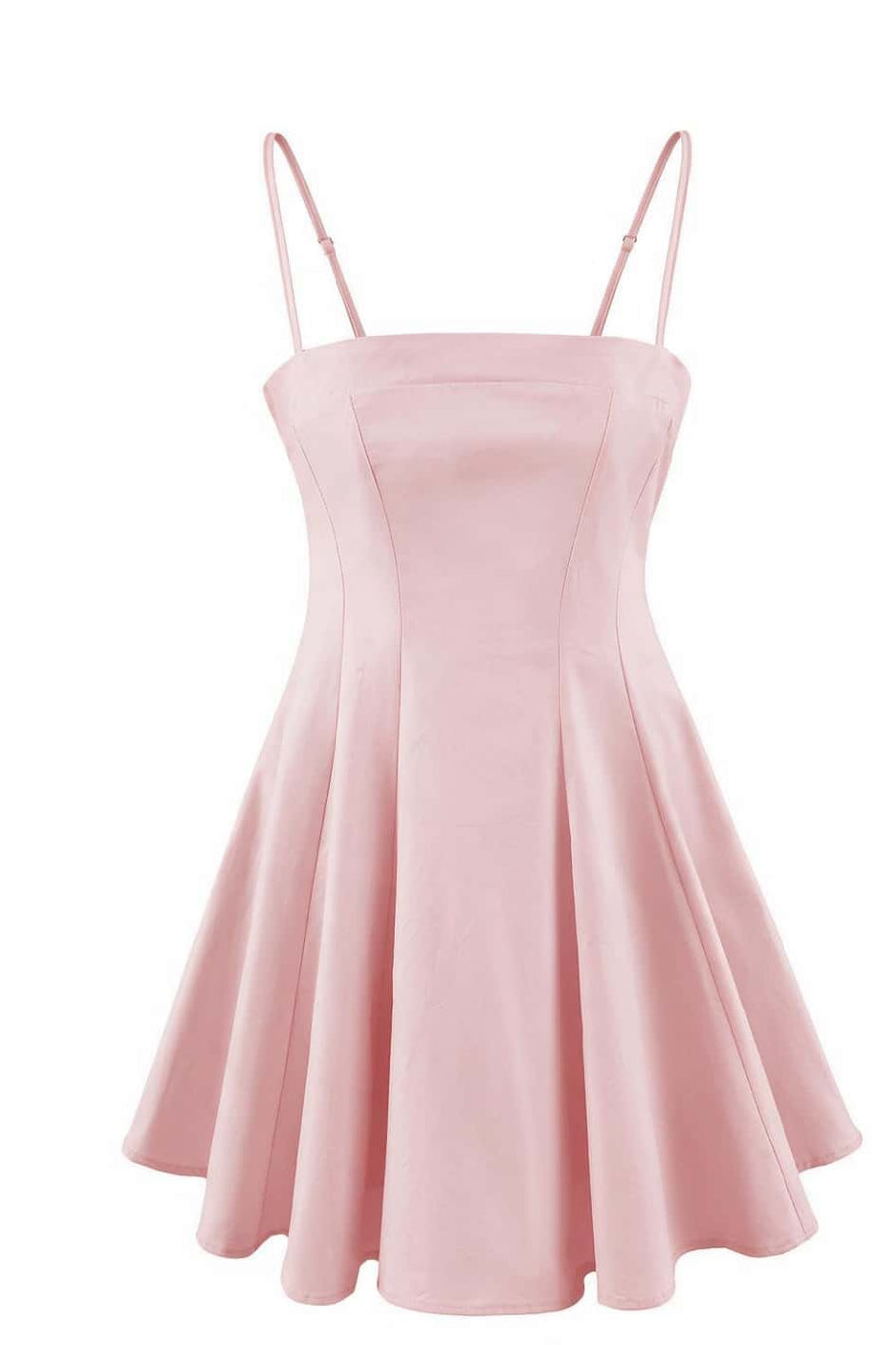 Yellow Straps Pleated A-line Dress