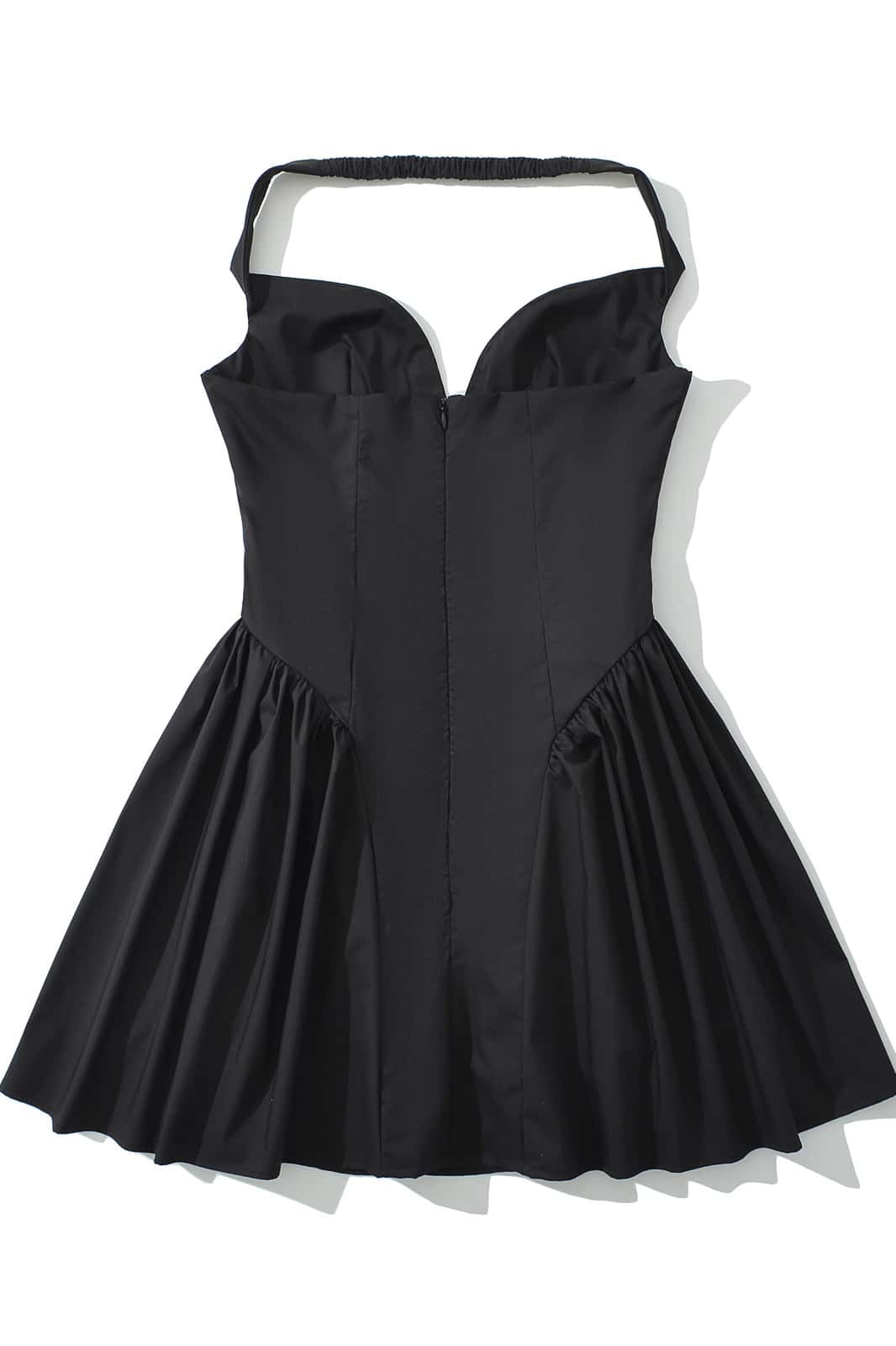 Black Off the Shoulder A-line Short Dress