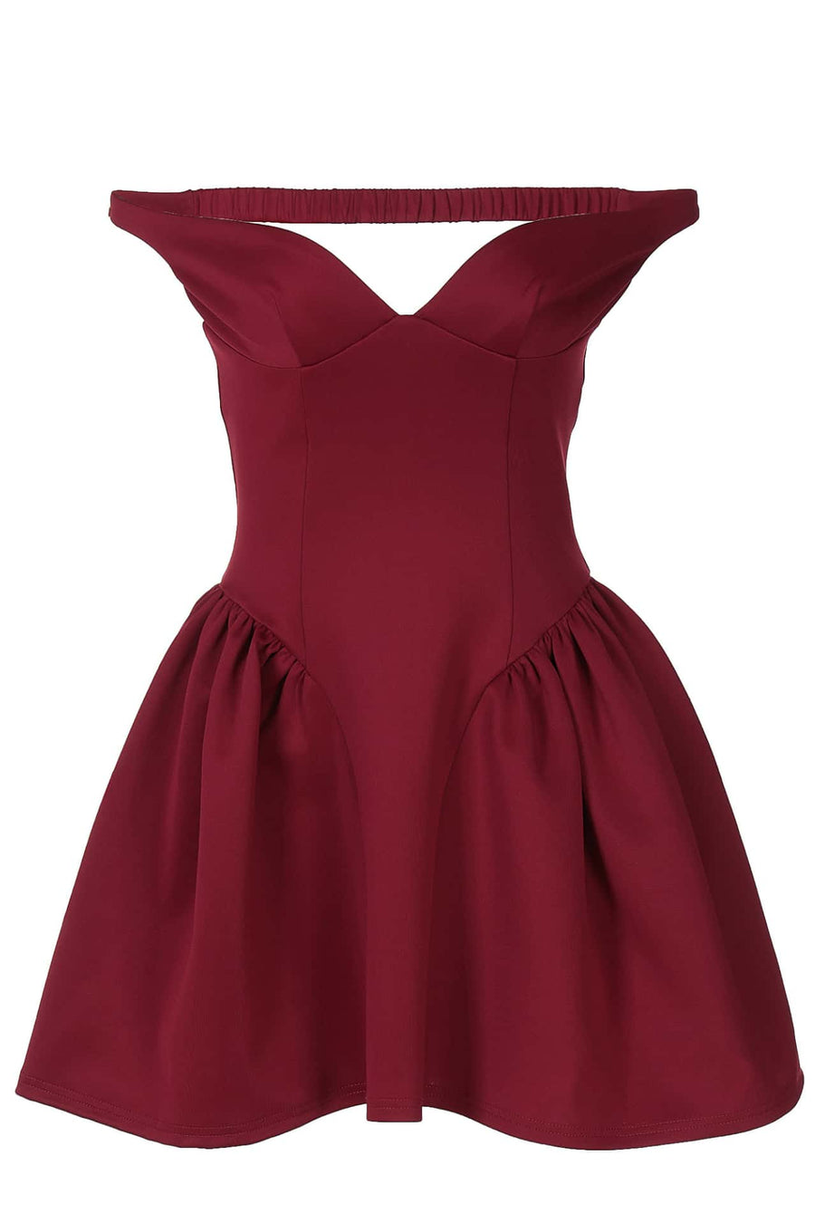 Black Off the Shoulder A-line Short Dress