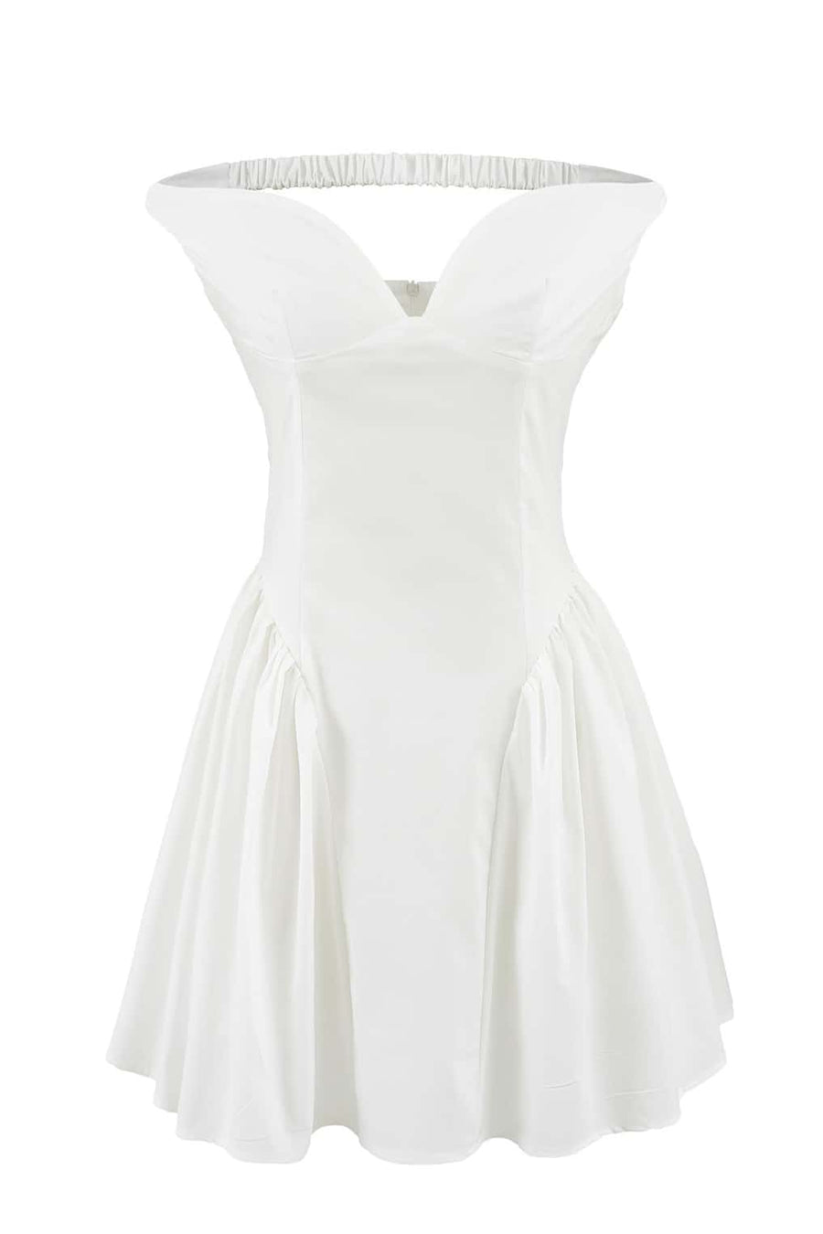 Black Off the Shoulder A-line Short Dress