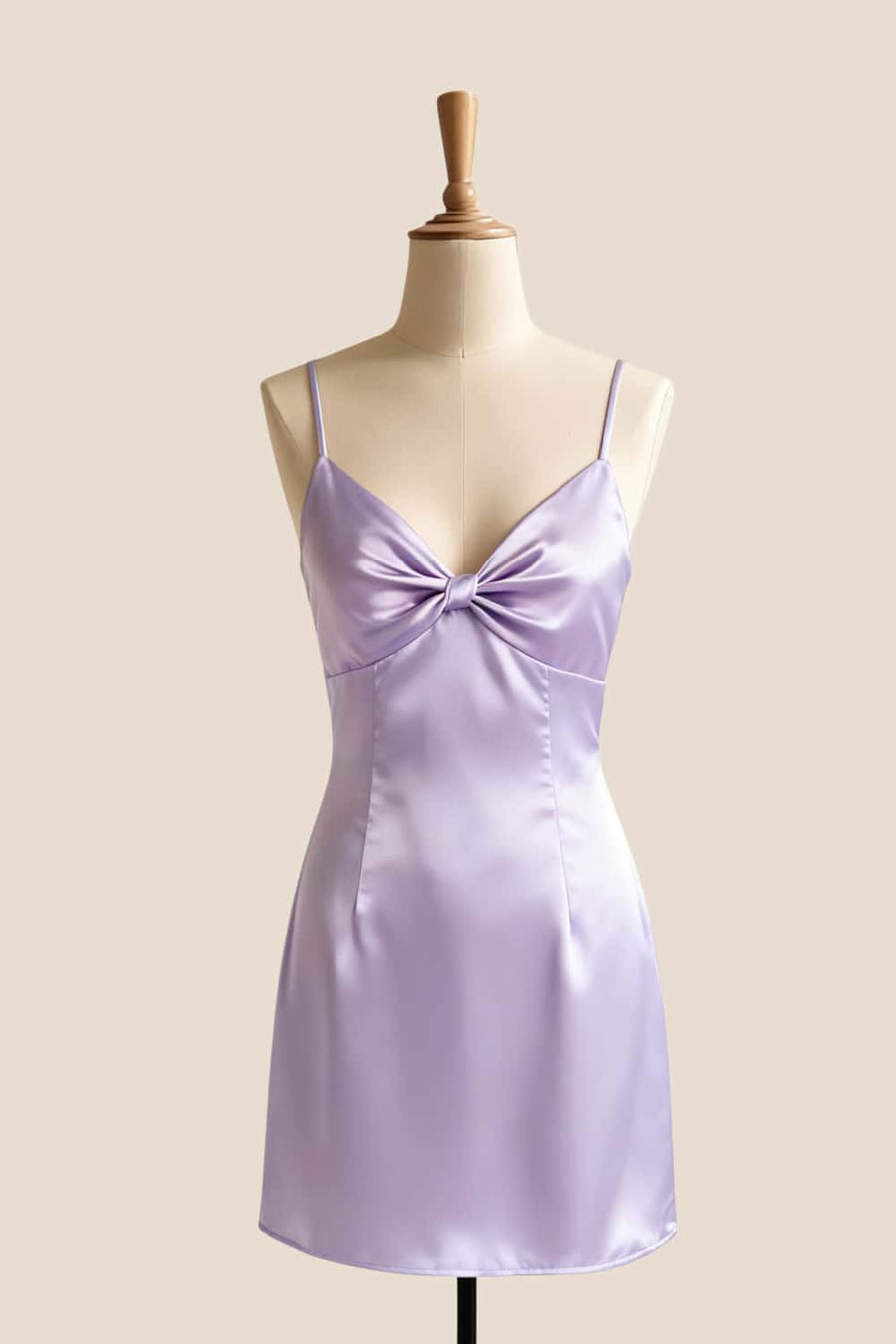 Dusty Rose Satin Twist Mini Dress