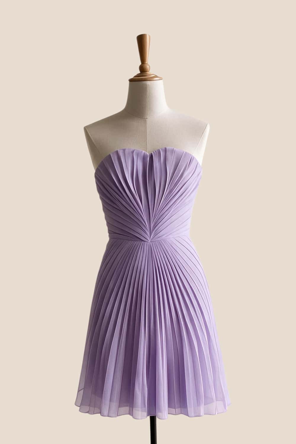 Light Blue Pleated Sweerheart A-line Dress
