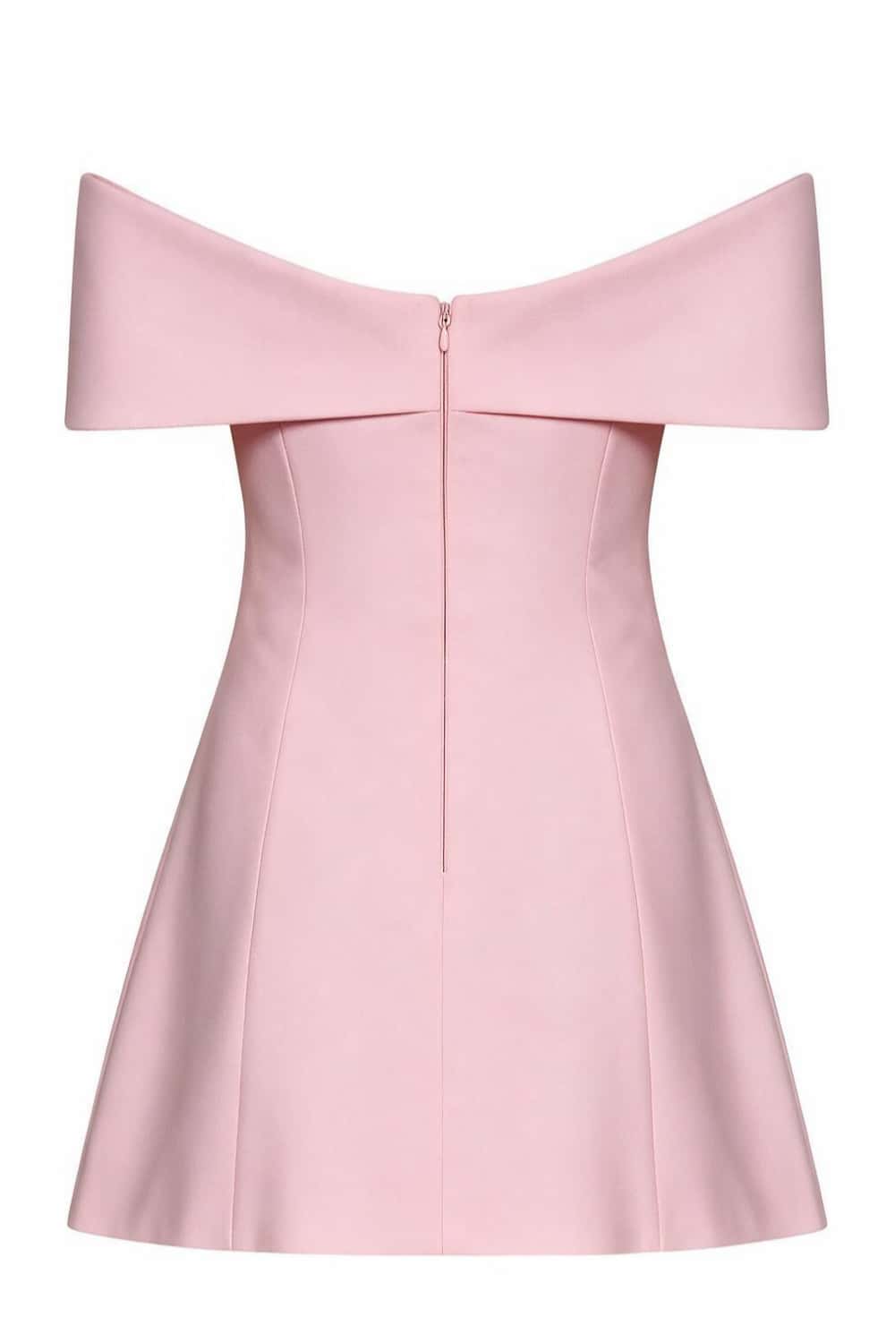 Pink Off the Shoulder Bow A-line Short Dress