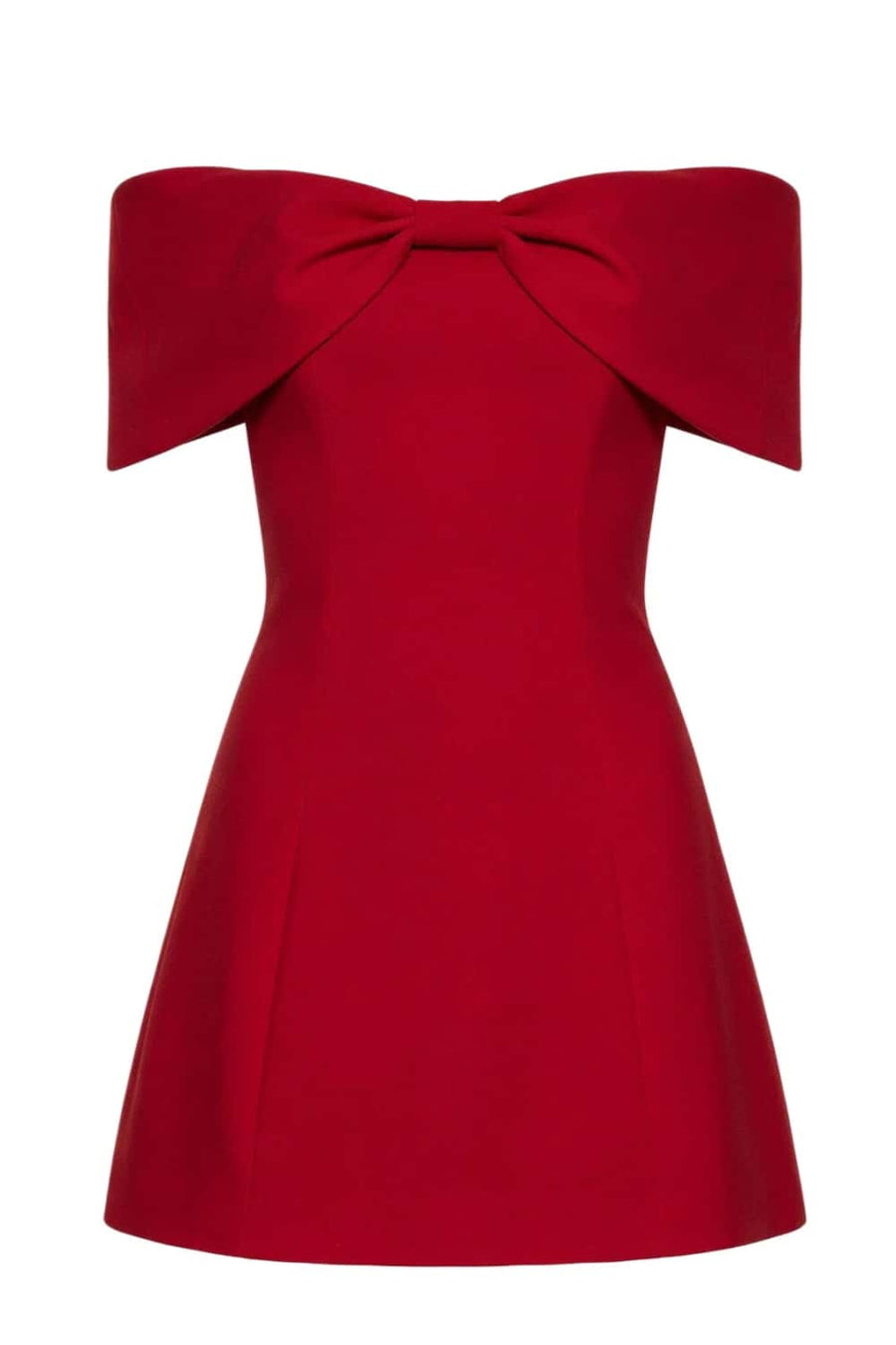 Pink Off the Shoulder Bow A-line Short Dress