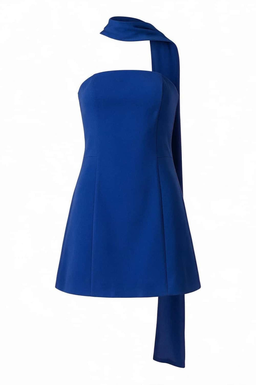 Sage Strapless Short Scarf Dress