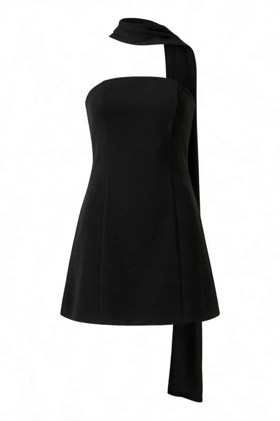 Sage Strapless Short Scarf Dress