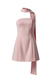 Sage Strapless Short Scarf Dress