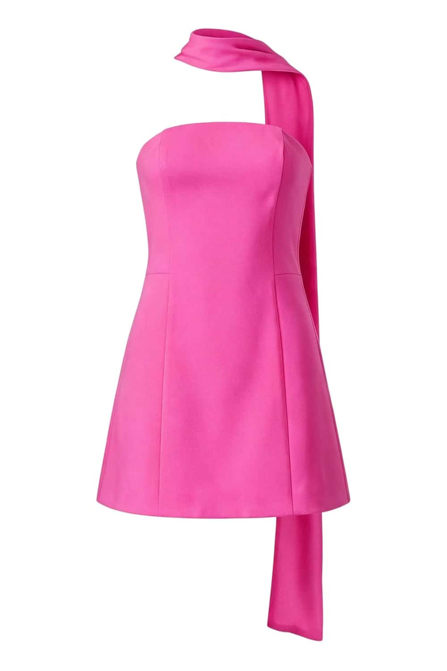 Aqua Strapless Short Scarf Dress