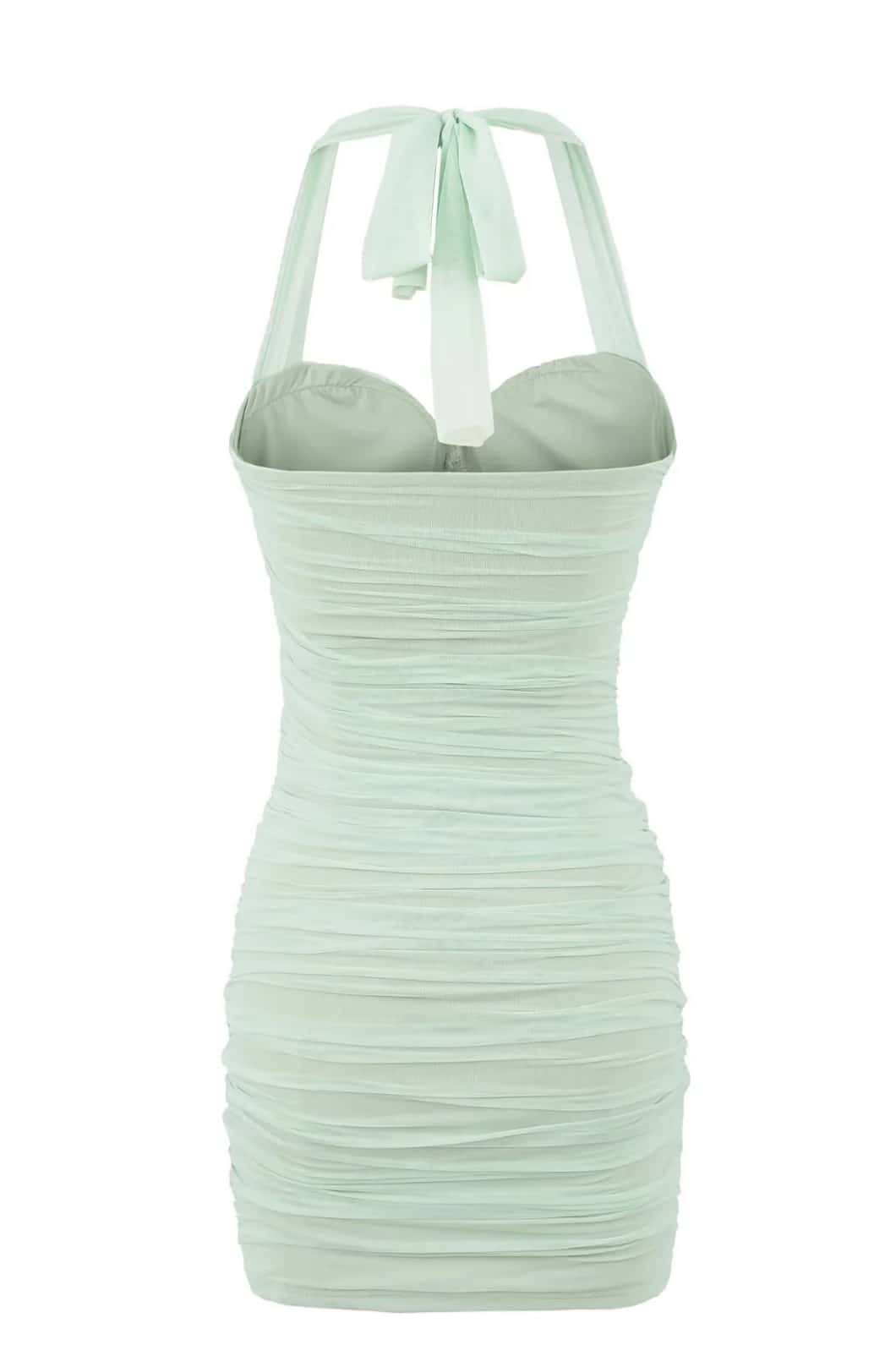 Mint Halter Bodycon Short Dress
