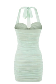 Mint Halter Bodycon Short Dress
