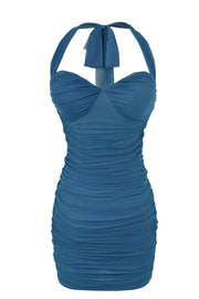 Mint Halter Bodycon Short Dress