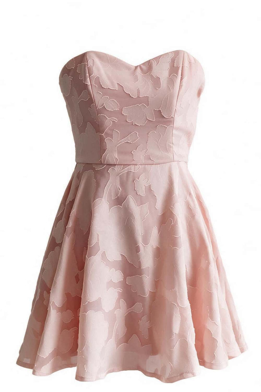 Strapless Mint Green Jacquard Short Dress