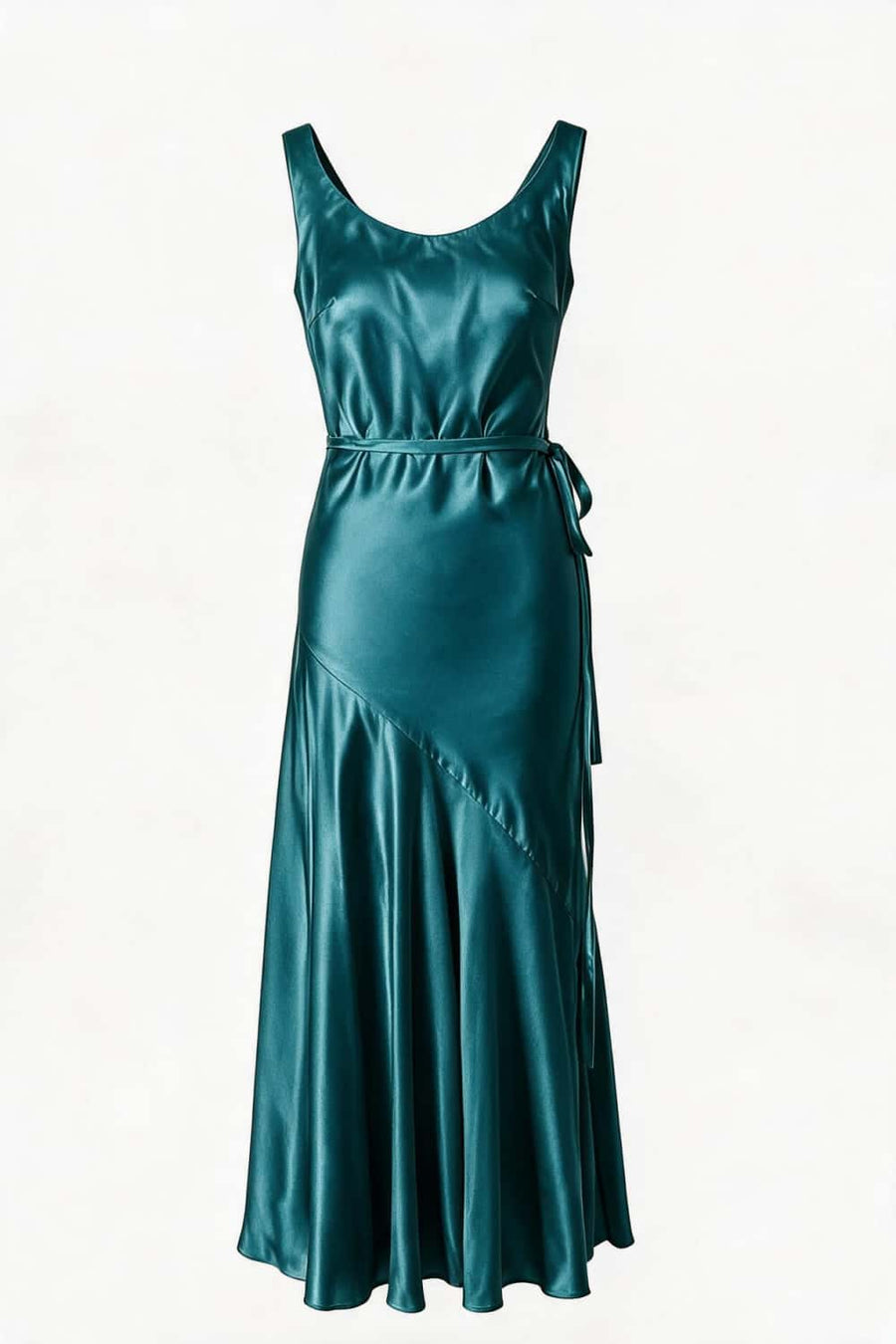 Straps Yellow Open Back Long Dress with Belt