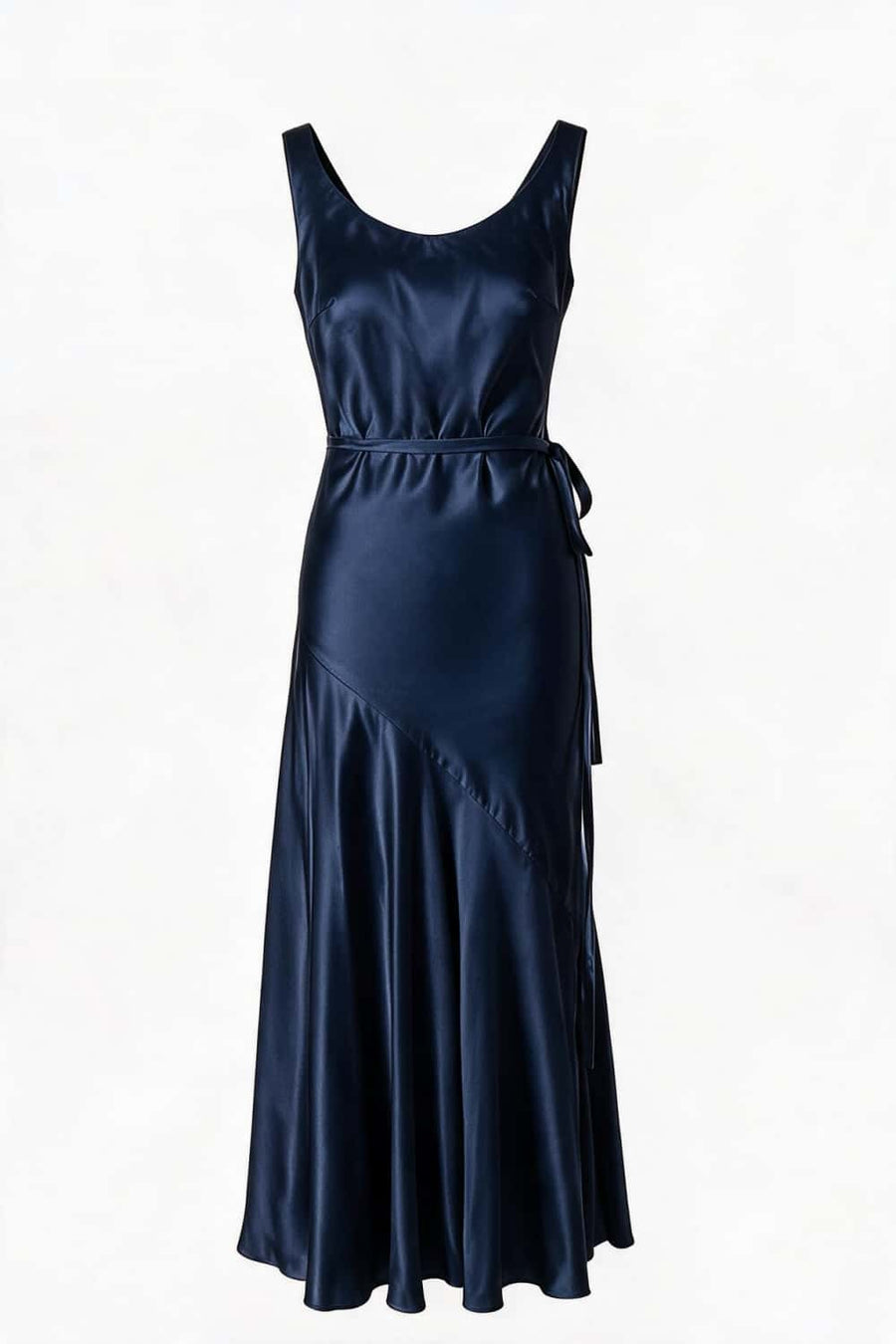 Straps Yellow Open Back Long Dress with Belt