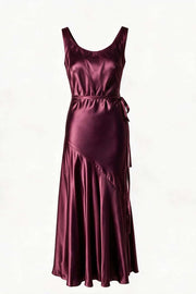 Straps Yellow Open Back Long Dress with Belt