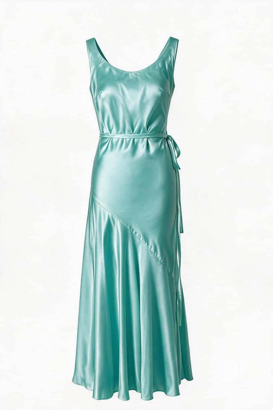 Straps Yellow Open Back Long Dress with Belt