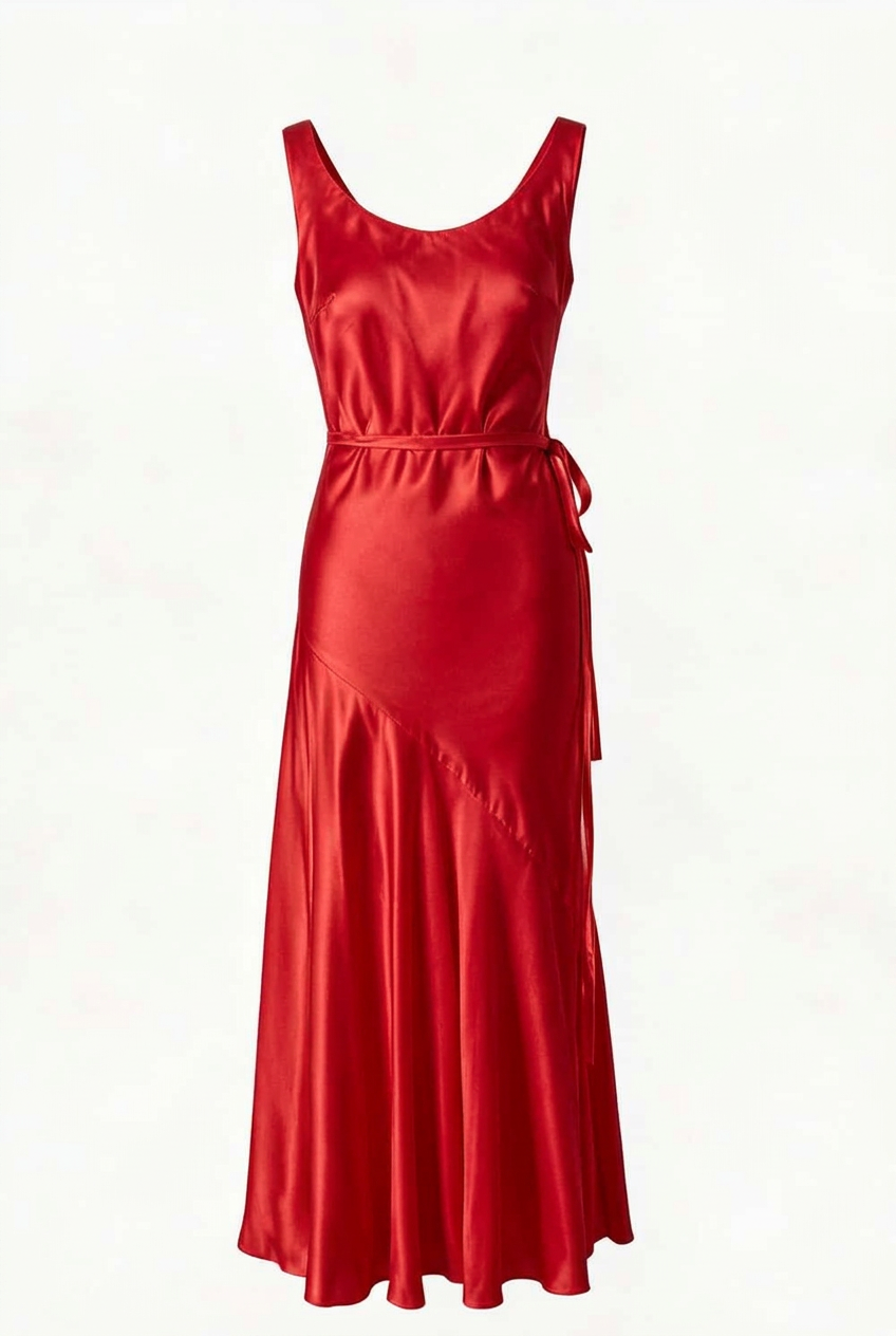 Straps Yellow Open Back Long Dress with Belt