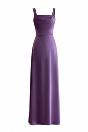 Sage Green Cowl Neck Satin Long Dress