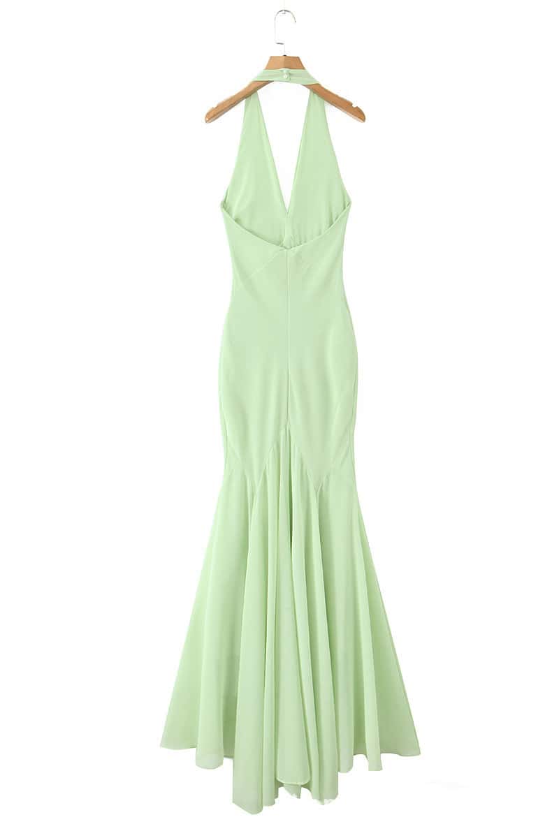 Halter Mint Green Mermaid Dress Ohmollydress Halter Mint Green Mermaid Dress Ohmollydress