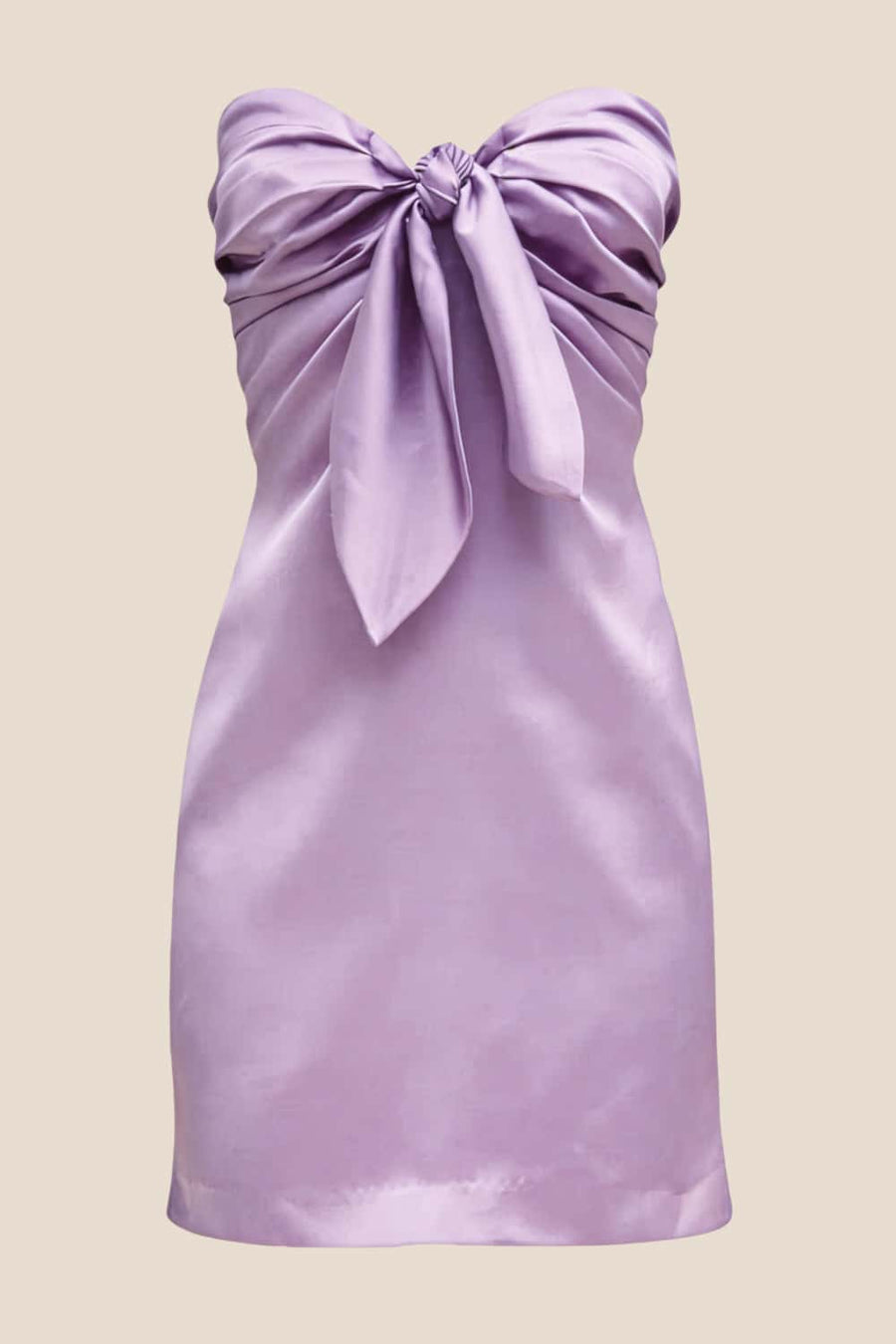 Strapless Navy Blue Tie Front Short Dress