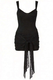 V-neck Green Lace Bodycon Short Dress