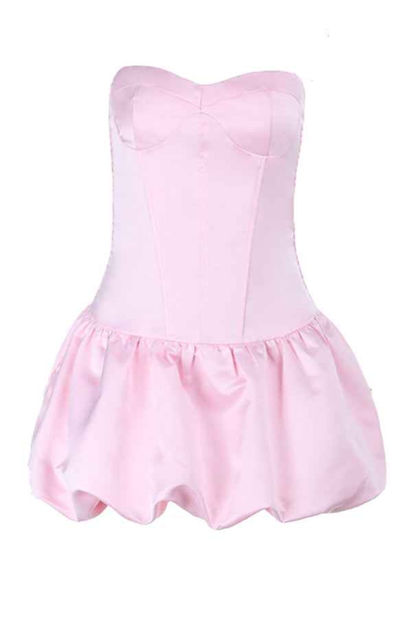 Sweetheart Light Pink A-line Short Bubble Dress Ohmollydress Sweetheart Light Pink A-line Short Bubble Dress Ohmollydress
