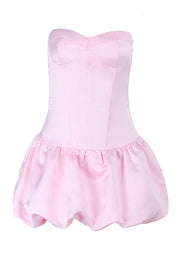 Sweetheart Light Pink A-line Short Bubble Dress