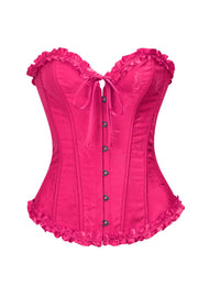 Sweetheart Blue Lace-Up Floral Corset