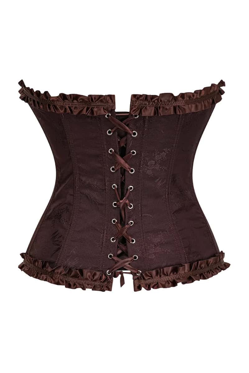Sweetheart Blue Lace-Up Floral Corset