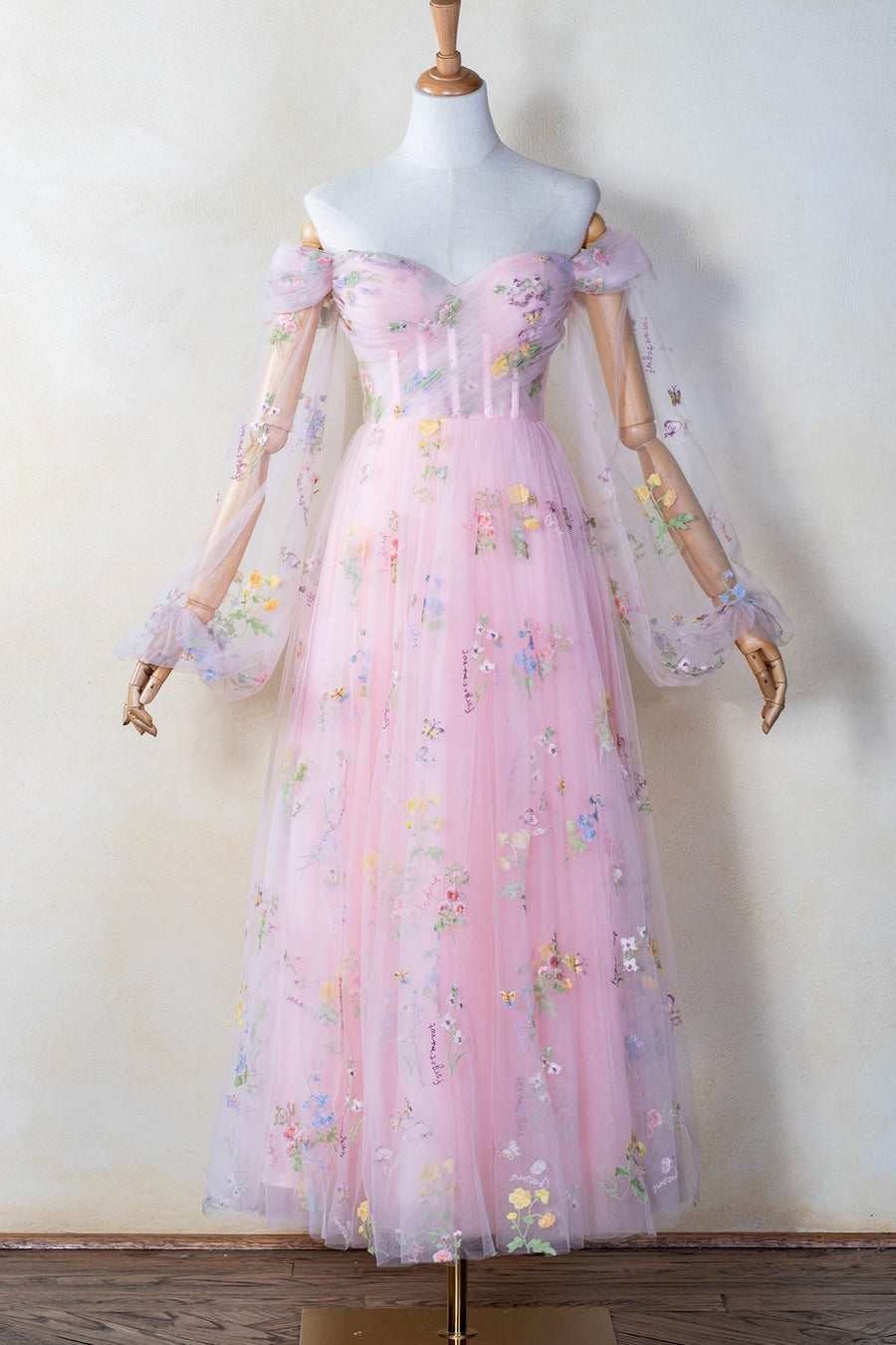 Off the Shoulder Pink Floral Midi Dress Ohmollydress Off the Shoulder Pink Floral Midi Dress Ohmollydress
