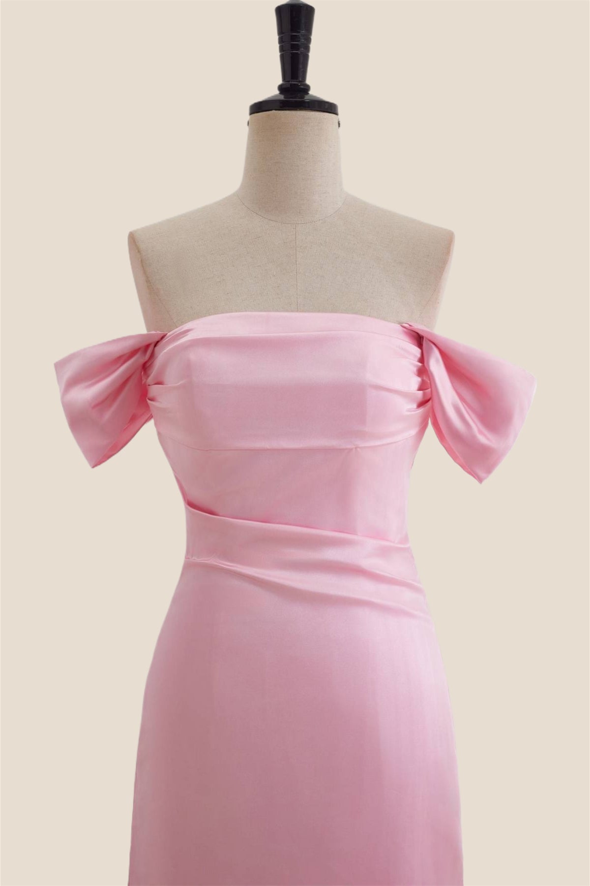 Off the Shoulder Pink Ruched Long Dress Ohmollydress Off the Shoulder Pink Ruched Long Dress Ohmollydress
