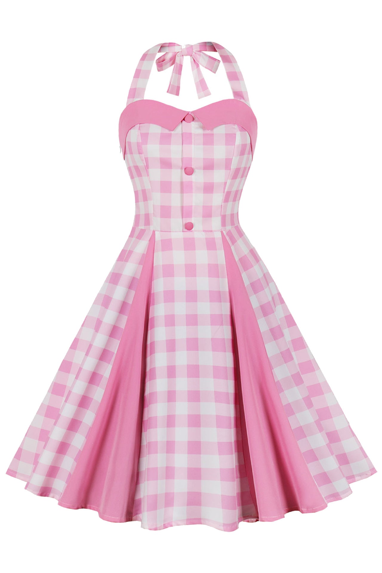Pink Plaid Straps Barbie Dress Ohmollydress Pink Plaid Straps Barbie Dress Ohmollydress