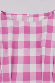 Scoop Pink Polk Dots Short Dress with Pockets