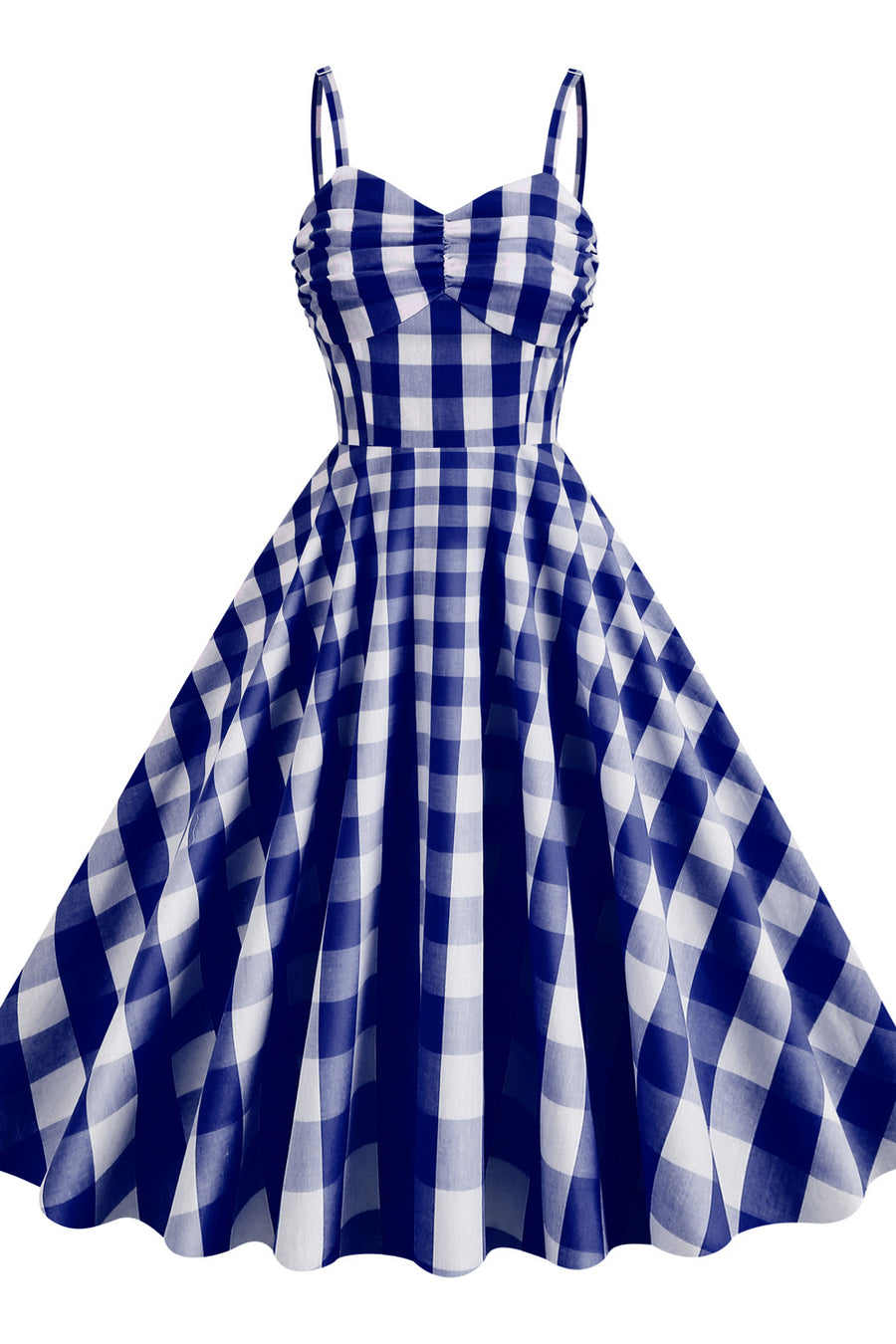 Straps Royal Blue Plaid Barbie Dress