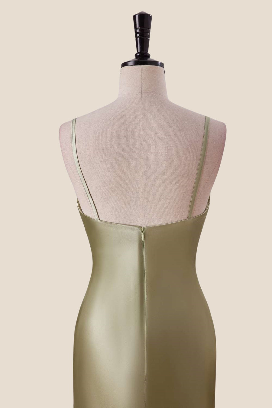 moss green dress for wedding Plunge Neck Moss Green Mermaid Long Dress – Ohmollydress