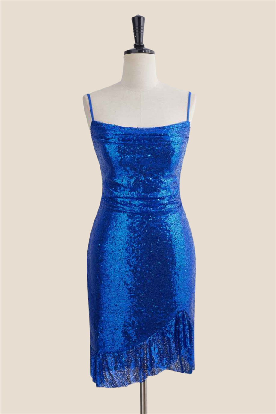 royal blue ruffle sequin sheath short dress $ 89 . 00 $ 89 . 00 on sale