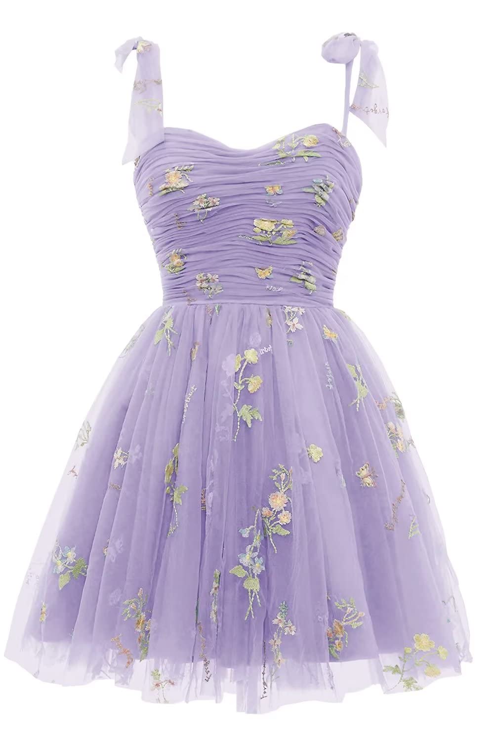 Black A-line Floral Short Princess Dress