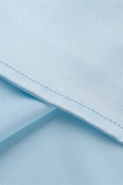 Straps Blue Ruched Fitted Short Dress